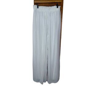 Wide Leg Pleated Pants Japna L Large Lined Elegant Flowy Angelcore SPOTS Elastic
